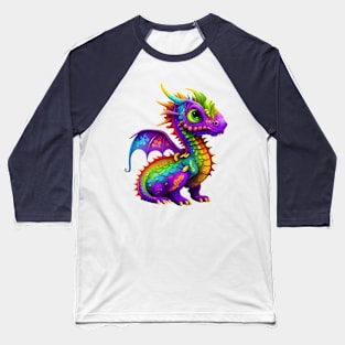 Cute Rainbow Dragon Baseball T-Shirt